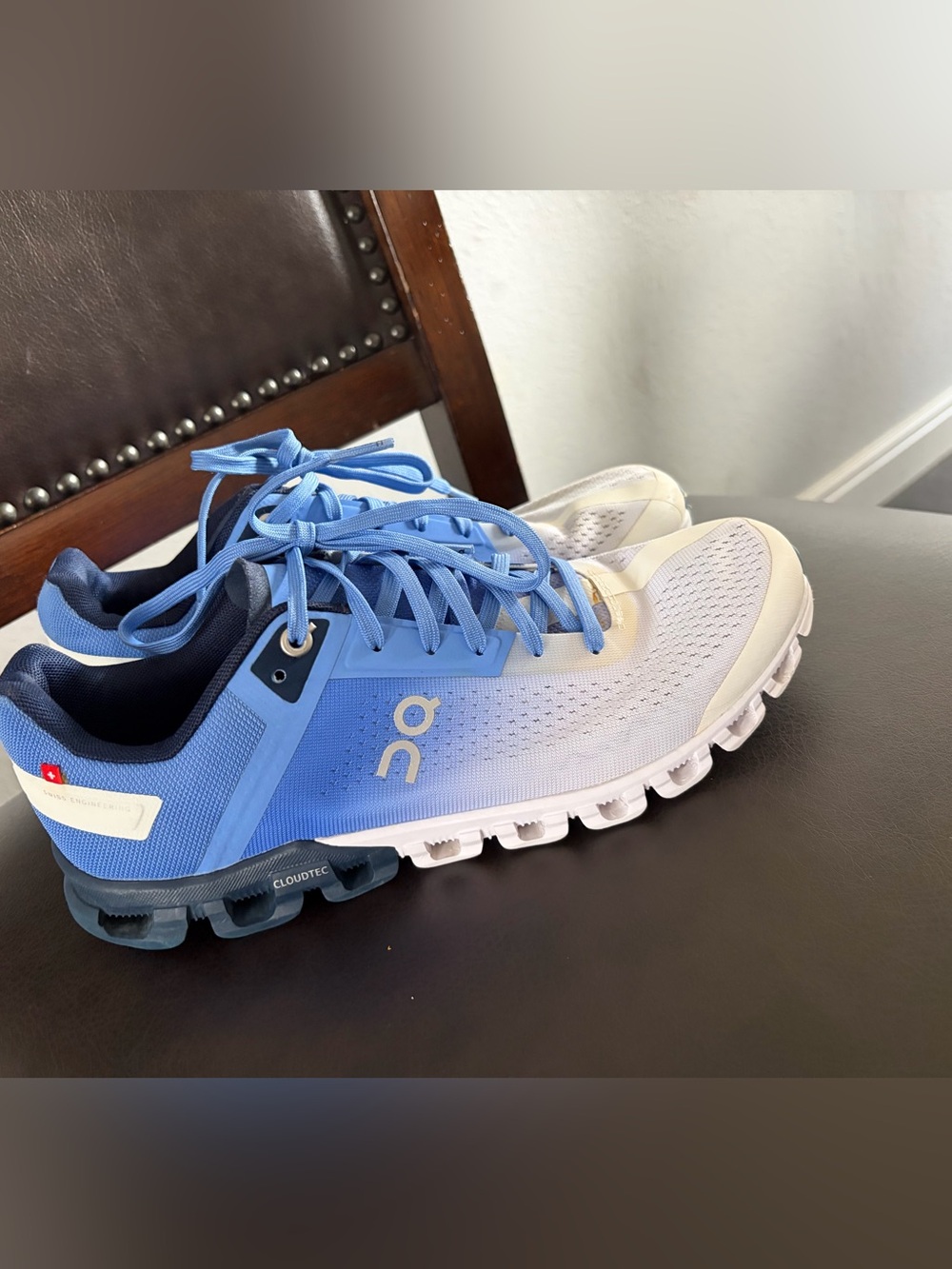 On Running Women's Gradient Blue to White On Cloud Sneakers